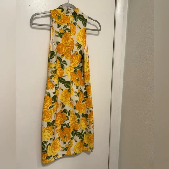 BLACK HALO Yellow Floral Dress Size 6 - Picture 5 of 9